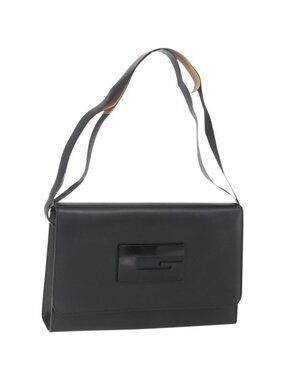 GUCCI Shoulder Bag Leather Black Silver 001 3064
